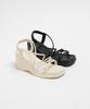 Chaakan Mullion Strap Wedge Heel Slingback Sandals Sdlts2F3403