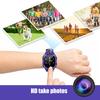 E12 Kid Phone Smart Watch Insert Card Take Photo with Colours TFT Screen(black &pink&purple)