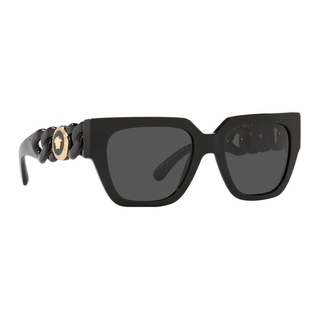 Versace Medusa Logo Square Sunglasses Unisex Sunglasses Black VE4409GB187
