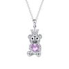 High-End European & American Micro-Inlaid Cute Bear Pendant Necklace for Women – Trendy Clavicle Chain Accessory