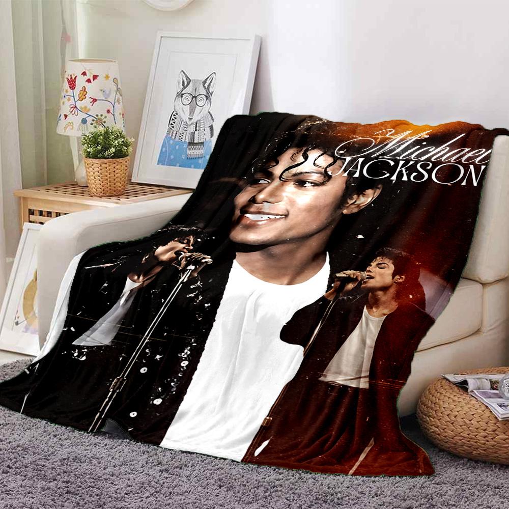 1pc Michael Jackson Performance Flannel Blanket,Ultra Soft Warm Plush Throw for Home Bedroom Bed Sofa Cover Camping Picnic gift Y72411
