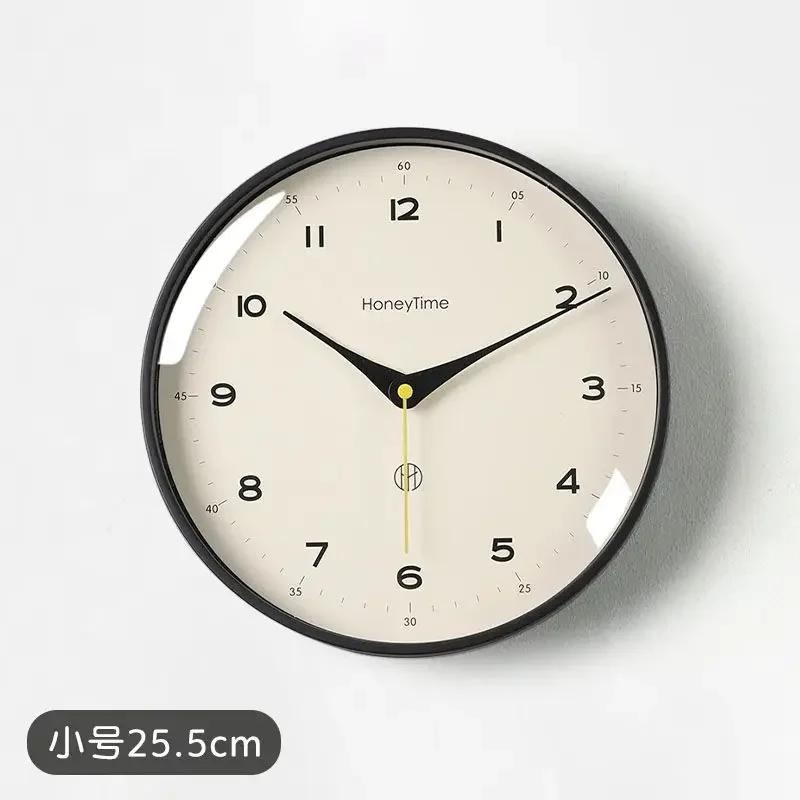 

10/12 дюймов настенные часы в скандинавском европейском стиле, современный дизайн, скандинавские минималистичные бесшумные настенные часы для гостиной, кухни, домашнего декора