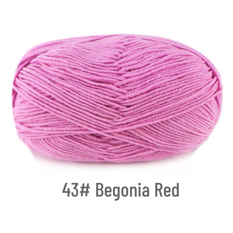 Su He 4-Strand Combed Cotton Yarn for Handmade Knitting: DIY Milk Cotton for Dolls, Cushions, and Blankets.