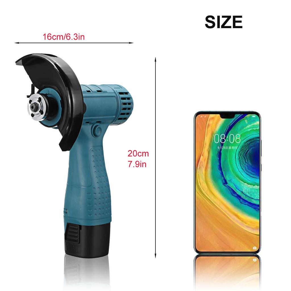100mm 18V 800W Portable Handheld Cutting Polishing Tool W/ 1/2 Battery Electric Angle Grinder