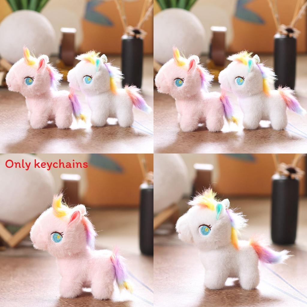 Cute Pony Plush Keychain With Soft Short Plush For Bag Decoration And Gifts