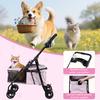 4 Wheels Folding Pet Stroller with Cup Holder, Breathable Mesh for Small Dogs and Cats, 7.5kg Capacity