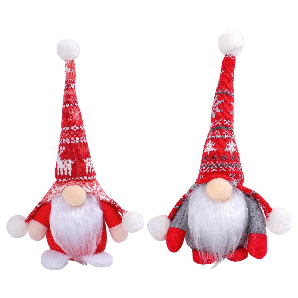 Santa Claus Panenka bez obličeje Stolní ozdoba - Stojící póza Vánoční dekorace