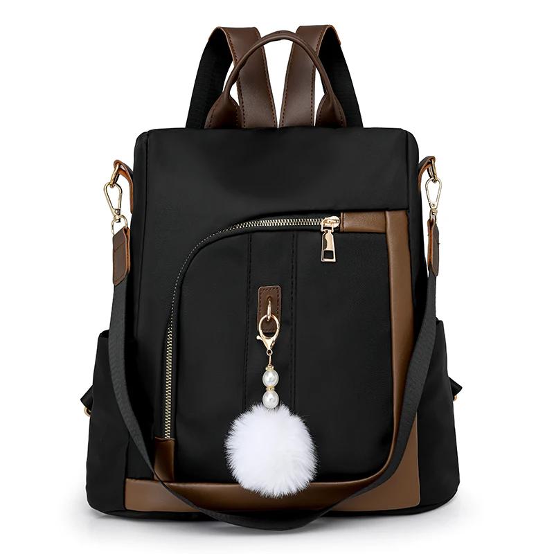 

Внутреннее отделение с ручкой из швейной нити, рюкзаки большой вместимости, горячая распродажа, сумки для женщин, мягкие нейлоновые рюкзаки на молнии