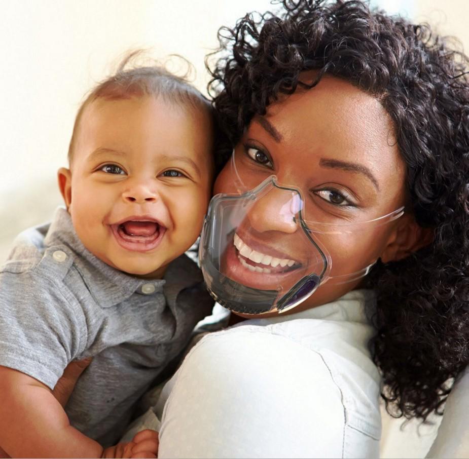 Ultra-čirá průhledná maska na rty: Třídimenzionální ochranný štít na obličej proti stříkající vodě