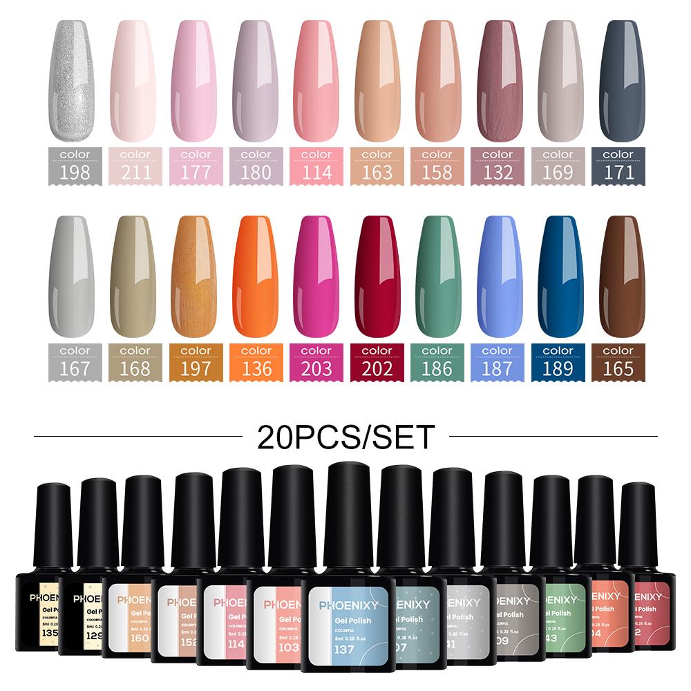 

Набор гелевых лаков для ногтей PHOENIXY, нужна светодиодная лампа для ногтей, лак для ногтей, гель-лак для ногтей, цветной гель-лак для дизайна ногтей