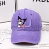Kuromi Letter A-Z Baseball Cap for Women Sanrios Summer Adjustable Sun Hat Anime Cute Retro Sunbonnet Adult Headgear Kids Gifts