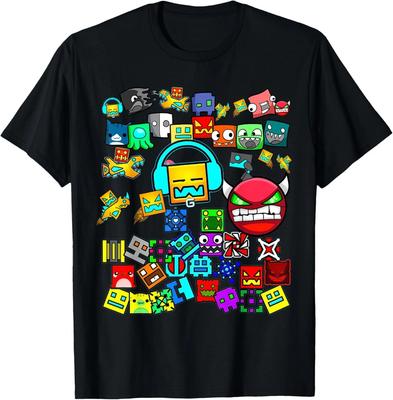 Maglietta Dash per Amanti dei Videogiochi Geometria Videogiocatori