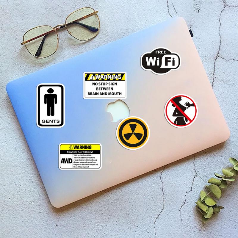 50Zhang Výstražná značka Výstraha Osobnost Horký styl Graffiti Nálepka Zavazadlo Nálepka na auto