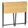 Bureau d'ordinateur pliable 80 cm – table de travail compacte aspect bois brun clair