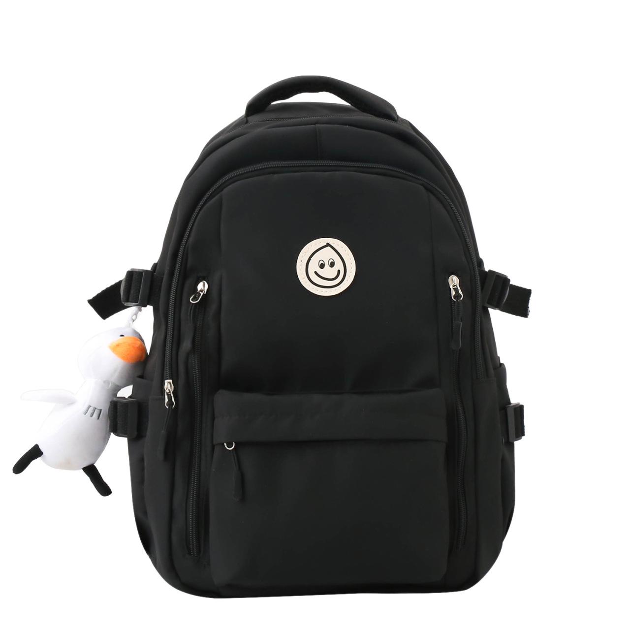

Versatile Multi-Layer Backpack for Students: Simple, Niche Design Without Pendant чёрный