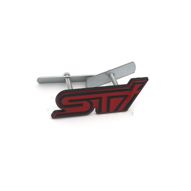 STI Metall Auto Emblem Auto Logo-Geeignet für WRX BRZ XV Legacy Outback Forester Impreza Crosstrek Tribeca Viziv Kühlergrill Emblem Aufkleber
