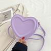 Modische Umhängetaschen in Herzform für Damen Neue einfarbige PU-Leder-Umhängetasche Lässige Damen-Handtaschen Designer-Taschen Qualität