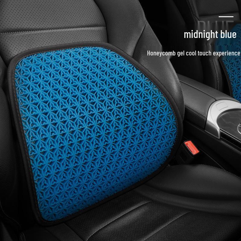 

Summer Gel Ice Silk Lumbar Support Pillow - Ventilated & Breathable Car Seat Backrest for Driving Comfort