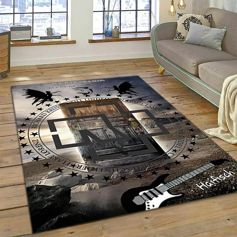 1PC German Rams Print Rug - home decoration Carpet For Living Room Bedroom Flooring Computer Chair Area Rug
