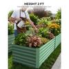 6x3x2 ft Galvanized Raised Garden Bed 24 Tall Metal Planter Box for Flowers Vegetables Rust-Resistant Raised Garden Beds for Ga