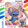 Stitch Candy Land Handmade Diy Oil Painting Digital Painting Kit Home Living Room Entrance Decoration Hanging Painting