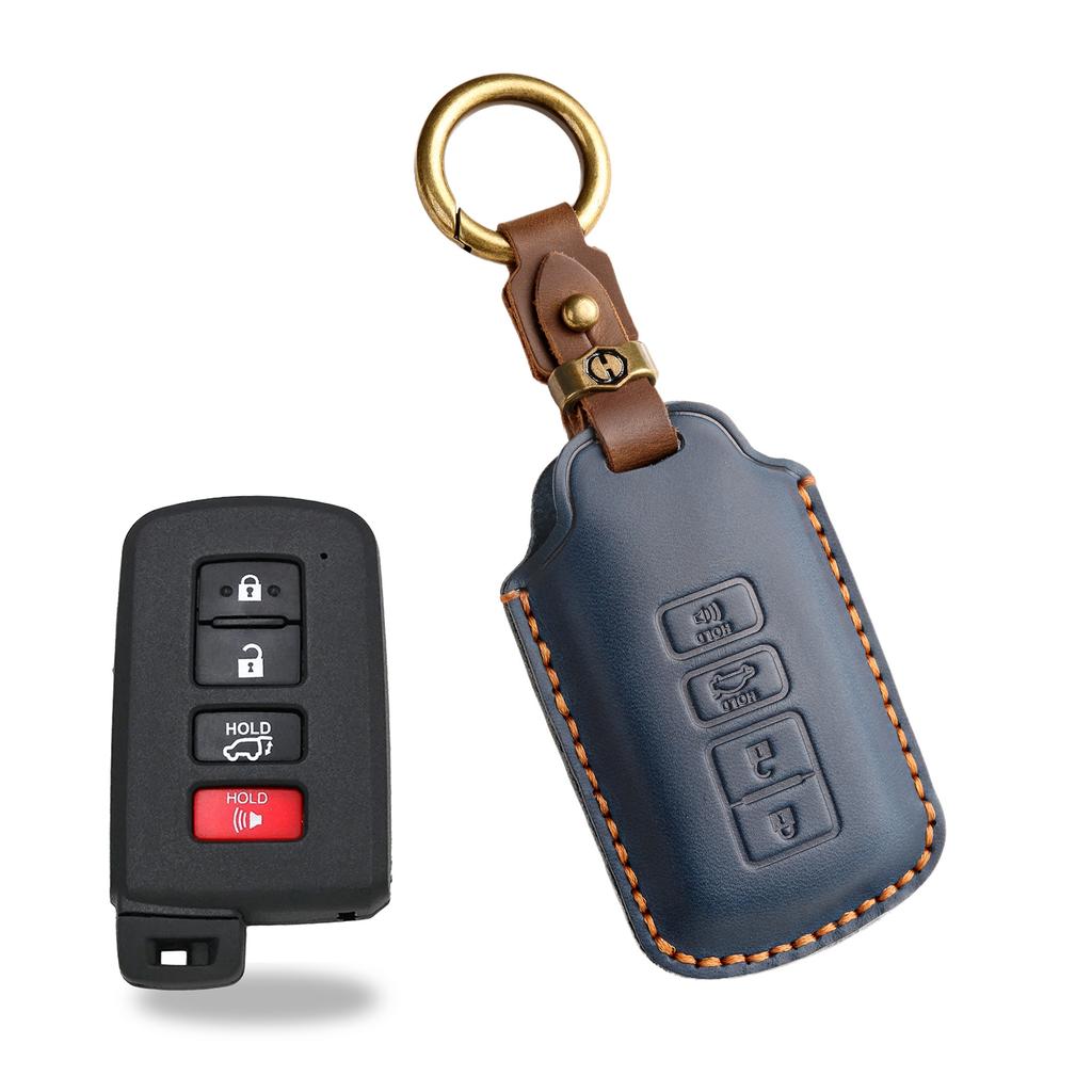 The retro key cover is suitable for the old Toyota car handmade real cowhide key protection bag.