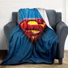 1pc Superhero Symbol Flannel Throw Blanket Lightweight Soft Warm All Season Blanket for Sofa, Bed, Travel,L1028150