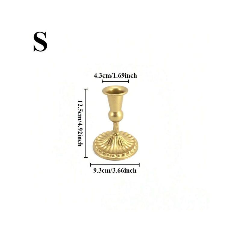 Metal Candle Holder Iron Art Candlestick for Dining Table Wedding Romantic Decor Finish for Home and Office Party Ornaments