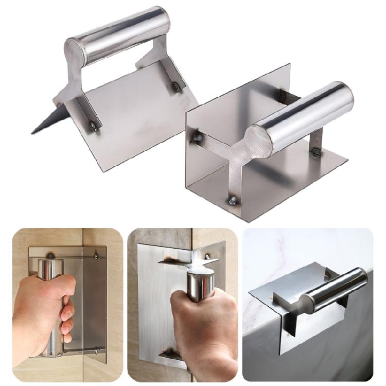 2Pcs Drywall Corner Tool Drywall Outside Corner Drywall Tool Stainless Steel Corner Trowel Lining Plastering Trowel
