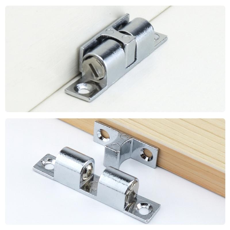 12Pcs Double Balls Tension Roller Catch Latches Cabinet Door Catch Zinc Alloy Closet Balls Tension Latches Easy To Install