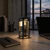 Vintage Telefonzelle Nachtlicht, Retro Rote Straßenlaterne mit Warmem LED, Miniatur Schreibtischlampe für Schlafzimmer Büro