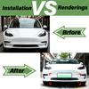 For Tesla Model 3 Model Y Automobile Honeycomb Style Front Bumper Air Intake Grille Sports Racing Radiator Protective Cover