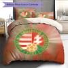 Hungary National Football Team  Pattern Bedding Quilt Set  Home Decoration  Gift (1 * duvet cover + 2 * pillowcase  without core)