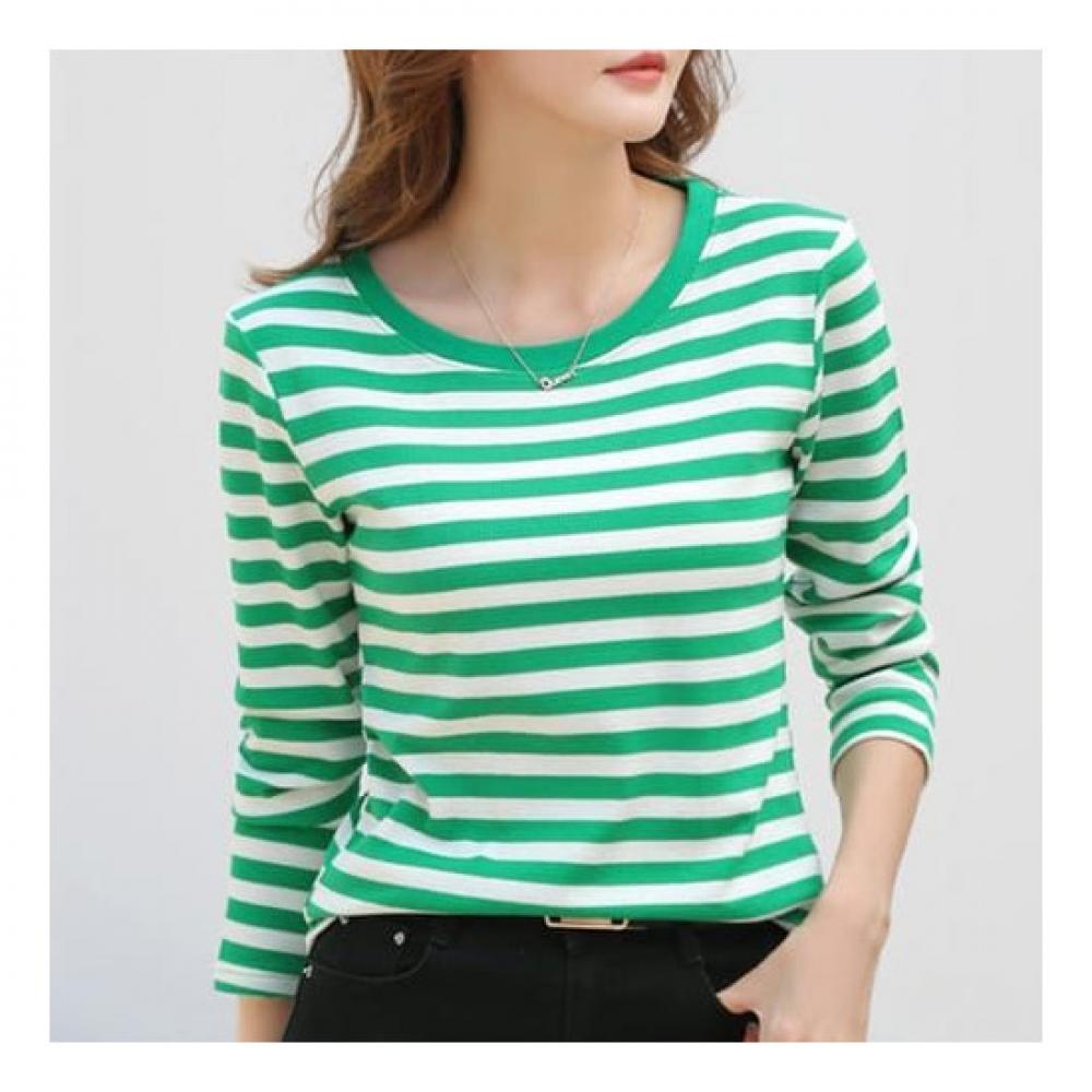 Navava NT602 Daily STripe Long Sleeve T shirT