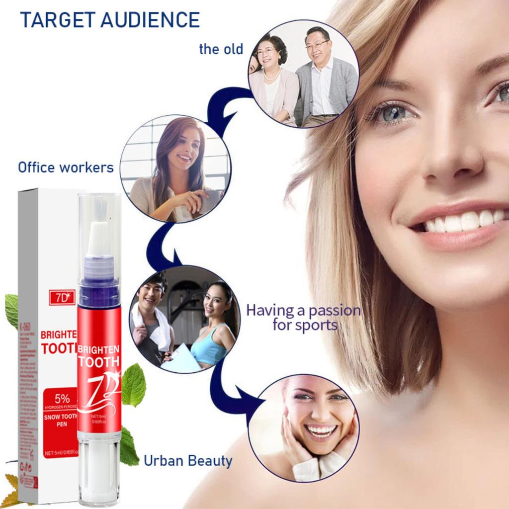 Teeth Whitening Pen Red Teeth Stains Yellow Teeth Cleaning Oral Care Teeth Whitening Gel 5ML