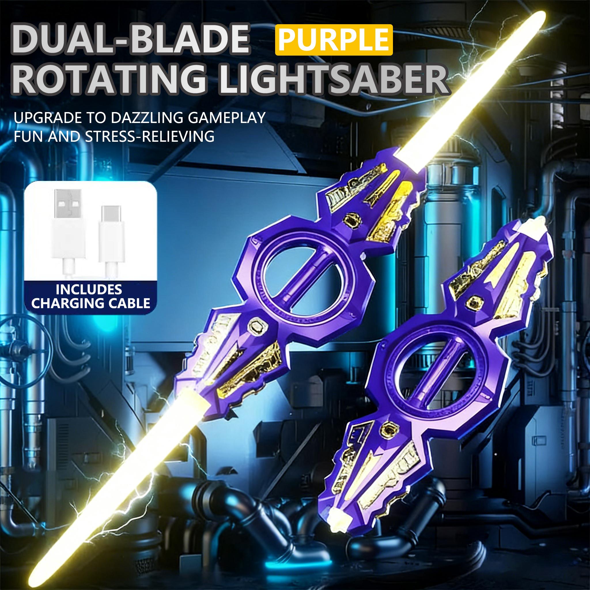 

Sound & Light Rotate Sword 14 Multi-Color Flash LED Light Shine Cosplay Sword Toy Party Family Interactive Toy For Kids & Adult фиолетовый