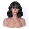 Perruque synthétique colorée avec frange et cheveux courts ondulés pour femmes (couleur: 18 couleurs)