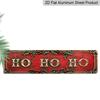 15.7×3.94inch Aluminum Vintage Ho Ho Ho Decorative Sign Plaque - 2D Flat Printed Wall Hanging Christmas Decoration