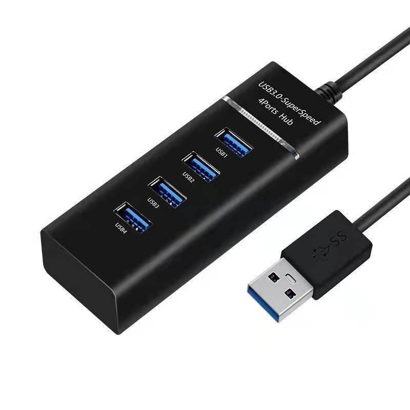 Universal USB 3.0 One-to-Four Hub for Desktop & Laptop Expansion