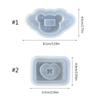 DIY Angel Bear Bowknot Ornament Quicksand Silicone Epoxy Mold DIY Keychain Pendant Jewelry Craft Mould for Birthday Gift