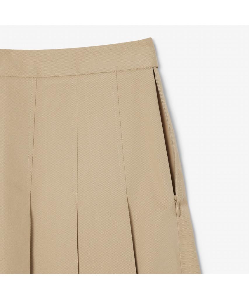 Lacoste Women'S Cotton Gabardine Pleated Mini Skirt Jf8001-55N 02S