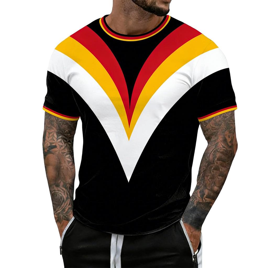 Men’s Short Sleeve Crew Neck T-Shirt with Soccer Ball Print and 2026 Graphic Casual Athletic Top