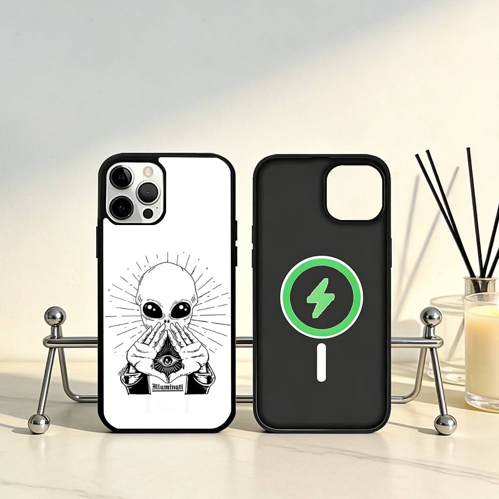 Illuminati logo Phone Case For iPhone17,16,15,14,13,12,11 Plus,Pro Max Magnetic For Magsafe Wireless Charging iPhone11PROMAX