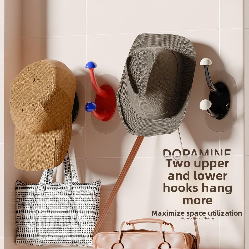 Waterproof Self-Adhesive Hooks Heavy Duty Mushrooms Coat Rack Hooks Storage Rack  Household