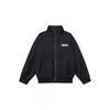 2026 Womens Casual Cotton Blend Jacket Letter Print Stand Collar Loose Fit Outdoor Coat