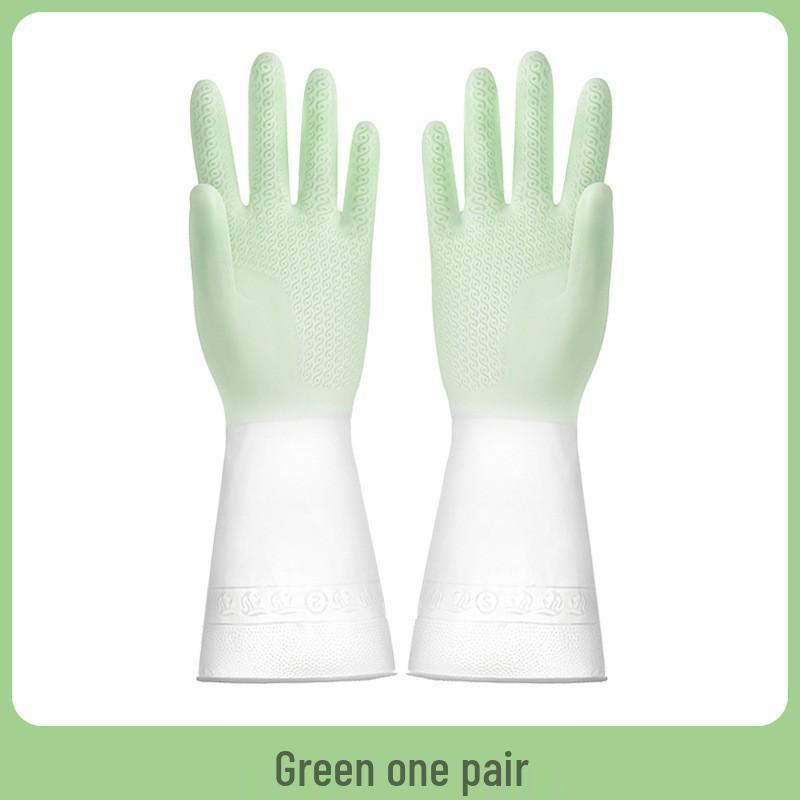 Durable Transparent Waterproof Kitchen Dishwashing Gloves - Wear-Resistant and Long-Lasting Rubber Gloves