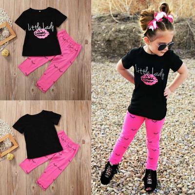 Baby Kids Girls Outfits Clothes T-shirt Tops Dress Long Pants Leggings 2PCS Set