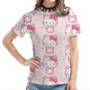 Top da donna girocollo con stampa del gatto KT dei cartoni animati, popolare stampa digitale 3D 3437