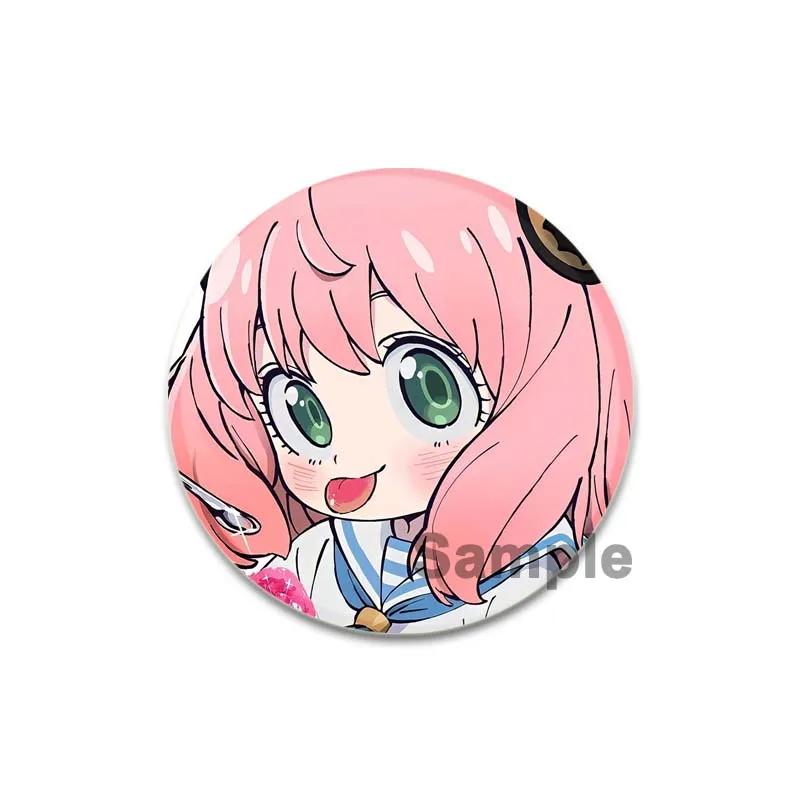 32/44/58mm SPY X FAMILY Enamel Pin Cute Anime Brooches Anya Forger Cute Head Lapel Pins Cartoon Badge Backpack Hat Jewelry Accessories Gift