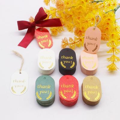 50 peças 3x5cm vermelho, branco, preto, rosa, verde, papel kraft oval, obrigado pelo cartão pendurado com 10 metros de corda de cânhamo